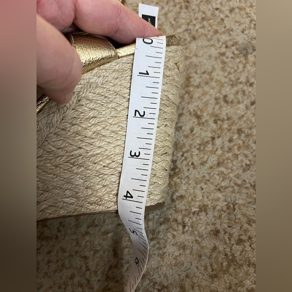 Michael Kors Jill Gold Espadrille Wedge Sandals - Picture 11 of 12